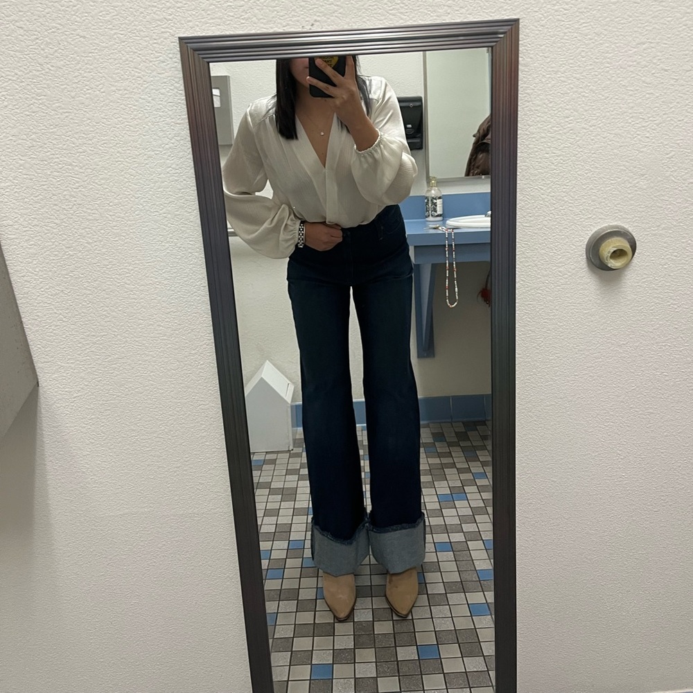 Kimes Ranch Dark Blue Flare Jeans - Picture 6 of 6
